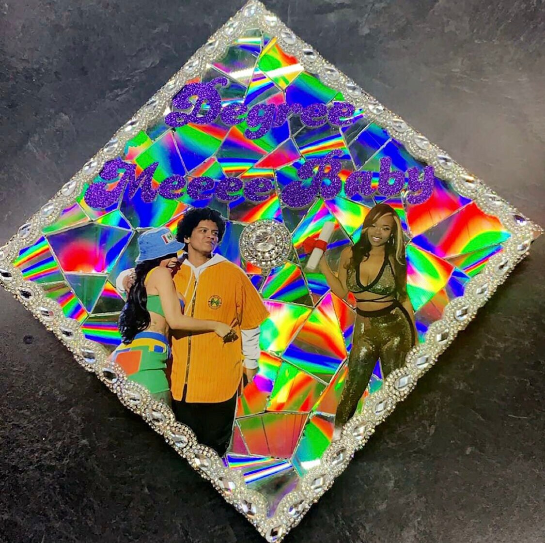 Custom Graduation Cap Topper, Holographic, Bling, Diamond, Unique - Etsy
