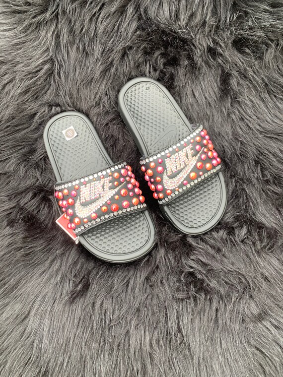 black nike with rose gold swoosh