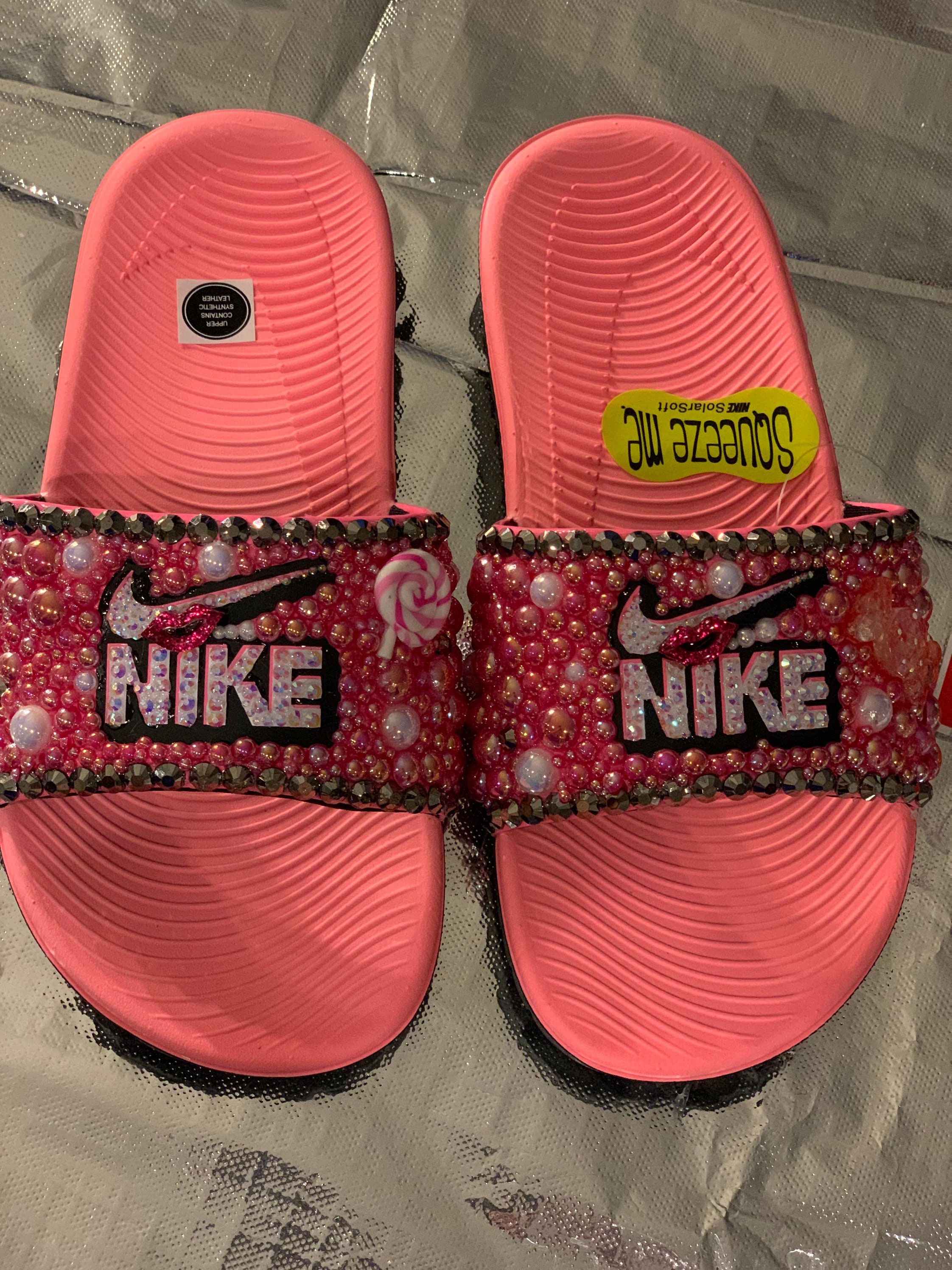 Ton ton crazy cute kids Nike slides. Etsy