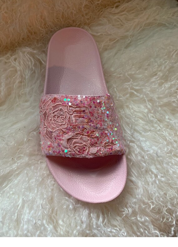 pink bling slides