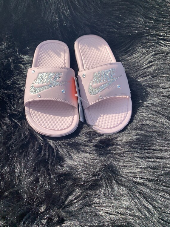 mauve nike slides