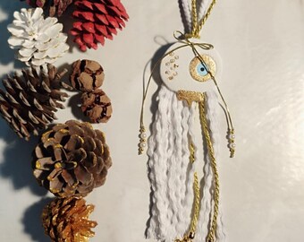 Gouri 2026 Christmas Lucky Charm, Ceramic Pomegranate with Evil Eye. / Gouria for good luck / Greek Gouri / Greek lucky charm