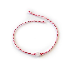 2025  Martis Bracelet White Agate / Greek Traditional Martaki, March Bracelet / Spring Bracelet  / Friendship Bracelet