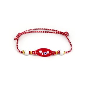 2025  Martis Bracelet with Acrylic element &quot;Ftou&quot; / Greek Traditional Martaki, March Bracelet / Spring Bracelet  / Friendship Bracelet