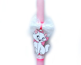 Lambada Easter -Greek Easter Wooden Cat - Aromatic Lampada - Easter Gifts - Orthodox Easter Candles Handmade Lampades