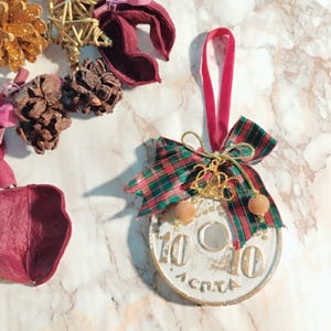 Gouri 2026 Christmas Lucky Charm, Ceramic Penny / Gouria for good luck / Greek Gouri / Greek lucky charm