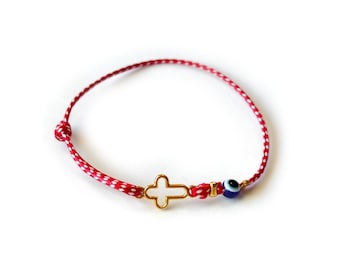 2024  Martis Bracelet  Cross  /  Greek Traditional Martaki, March Bracelet / Spring Bracelet  / Friendship Bracelet