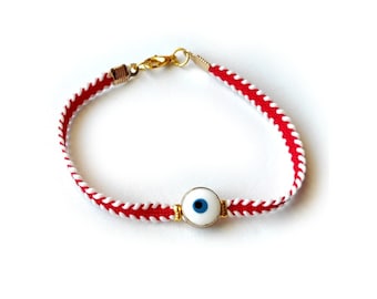 2024  Martis Bracelet Blue evil Eye / Greek Traditional Martaki, March Bracelet / Spring Bracelet  / Friendship Bracelet