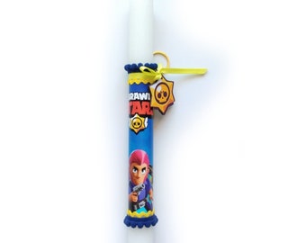 Lambada Easter Greek Easter Candle BRAWL STARS - Aromatic Lampada - Easter Gifts - Orthodox Easter Candles Handmade Lampades