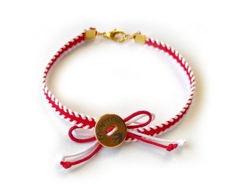 2024  Martis Bracelet  button and a swallow/  Greek Traditional Martaki, March Bracelet / Spring Bracelet  / Friendship Bracelet