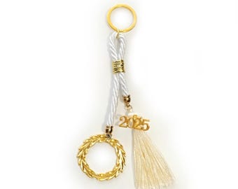 Keychain Gouri 2025 Gold Olive Wreath Lucky Charm  / Gouria for good luck /Greek Lucky Charm, Christmas Gift.