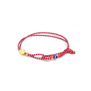 2025  Martis Bracelet Double Knot with 24K gold plated cross / Greek Traditional Martaki, March Bracelet / Spring Bracelet