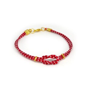2025  Martis Bracelet Double Knot with metal clasp / Greek Traditional Martaki, March Bracelet / Spring Bracelet