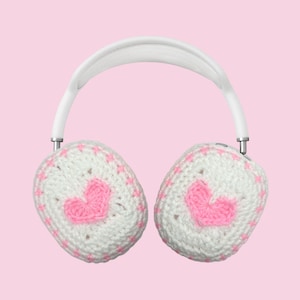 Heart Crochet Airpods Max Headphone Covers: Coquette Headset Accessory, Multiple Colors