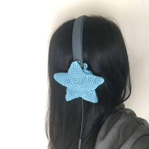 Star Crochet Headphone Covers: Custom Handmade Headset Accessory, Multiple Colors