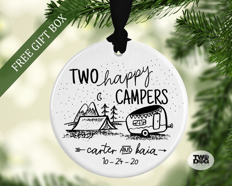 Personalized Two Happy Campers With Couple's Names and Etsy