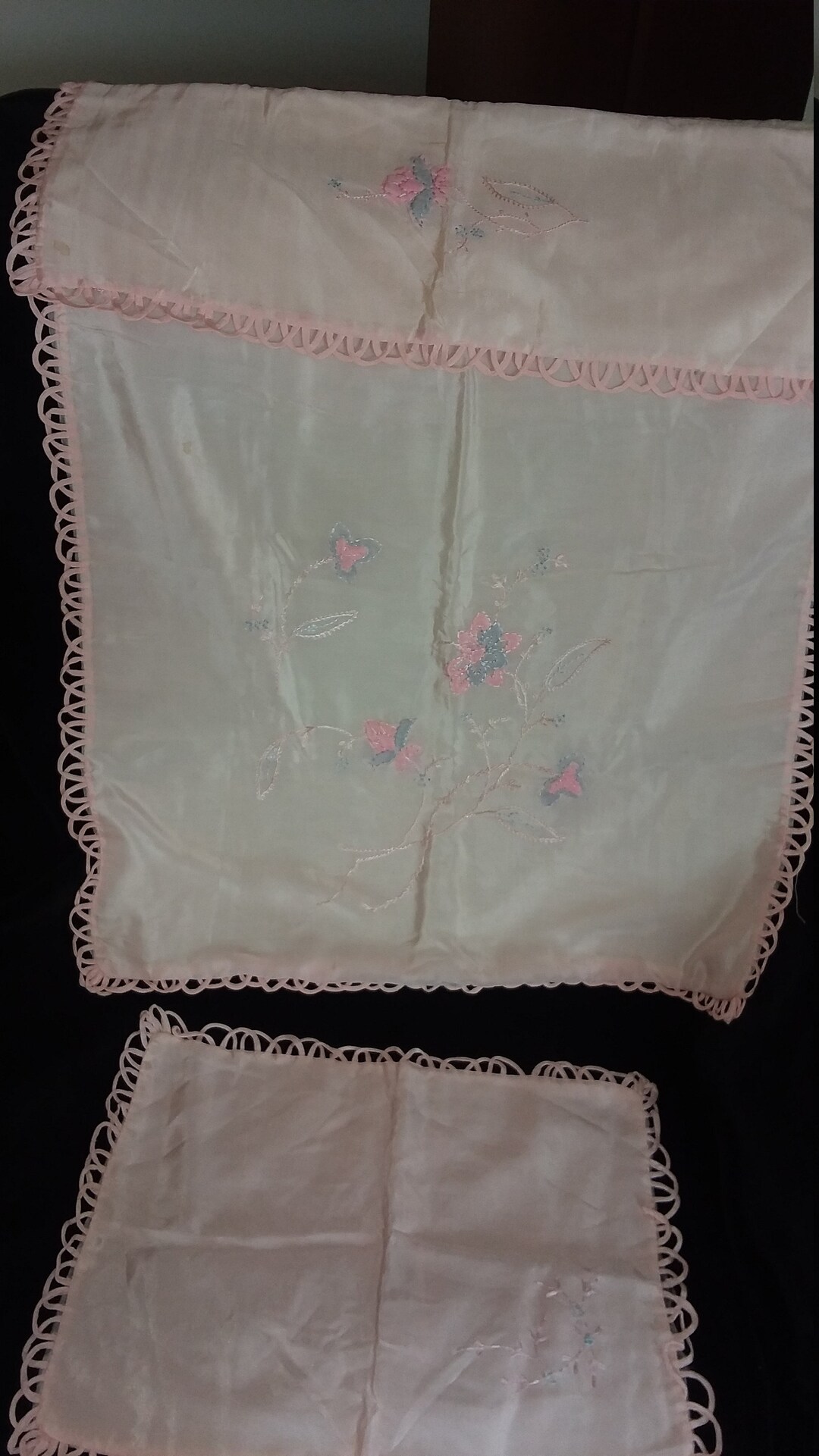 Antique Silk Baby Blanket With a Matching Pillow Case Etsy