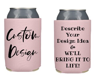 25 x Personalised Stubby Holders with bases