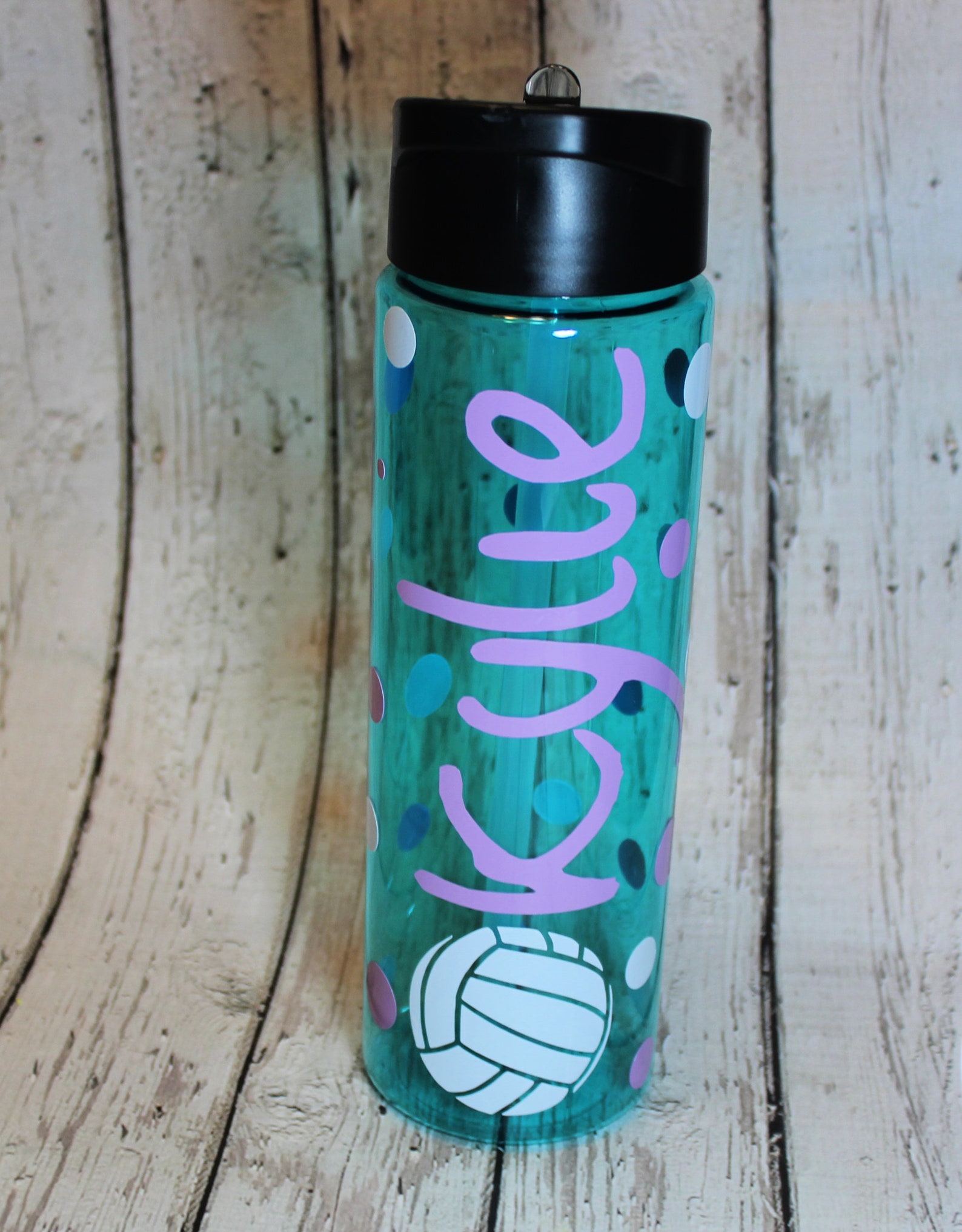 Personalized Volleyball Plastic Water Bottle Sports Team Etsy