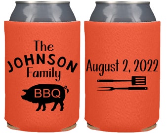 Personalized Family Reunion Can Coolers: Custom BBQ Party Favors