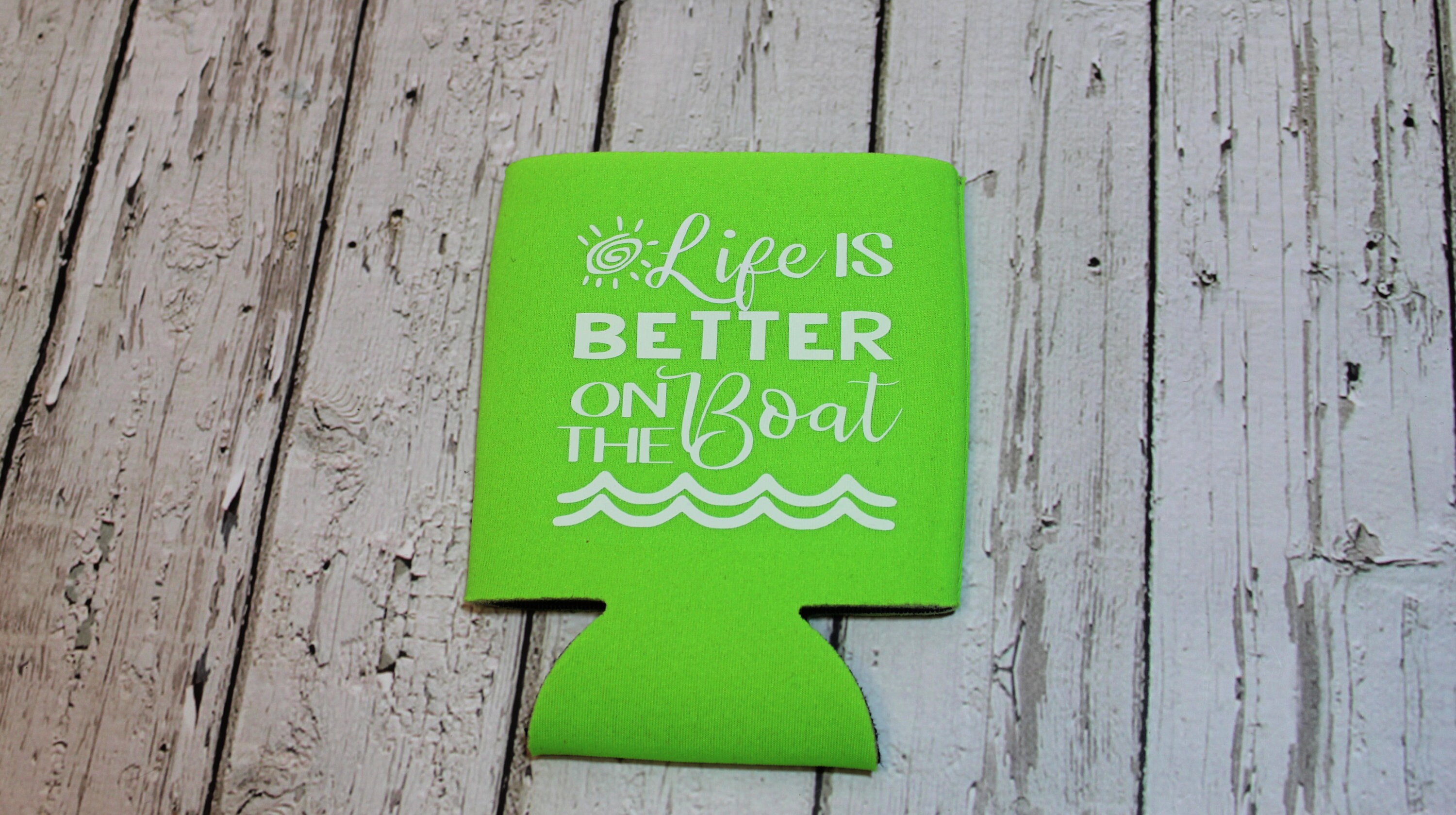Life is better on The Boat Can Coolers Lake Vacation Can Etsy