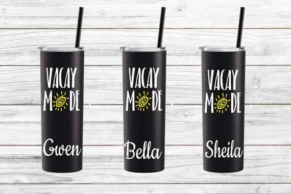 Personalized Vacation Tumblers With Straw, Design: FM13 - Everything Etched