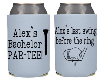 Let's Par Tee Bachelor Party Can Coolers, Golf Weekend Gift, Custom Bachelor Party Favors, Golf Beer Hugger, Golf Tournament Can Cooler