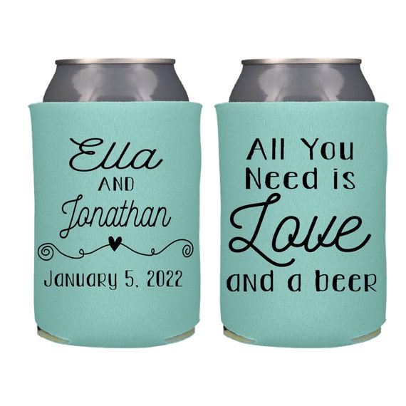 Personalized Funny Wedding Can Coolers Custom All You Need is Etsy