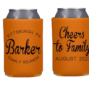 Cheers To Family Reunion Can Coolers, Family Party Beer Huggers, Family Vacation Can Coolers, Family Party Favors