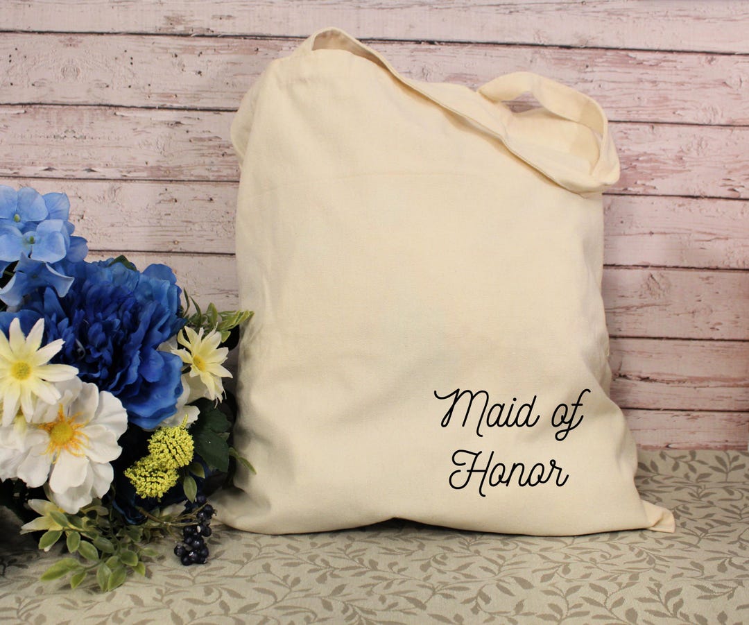 Personalized Bridesmaid Tote Bag With Name, Bridal Party Gift Bag ...