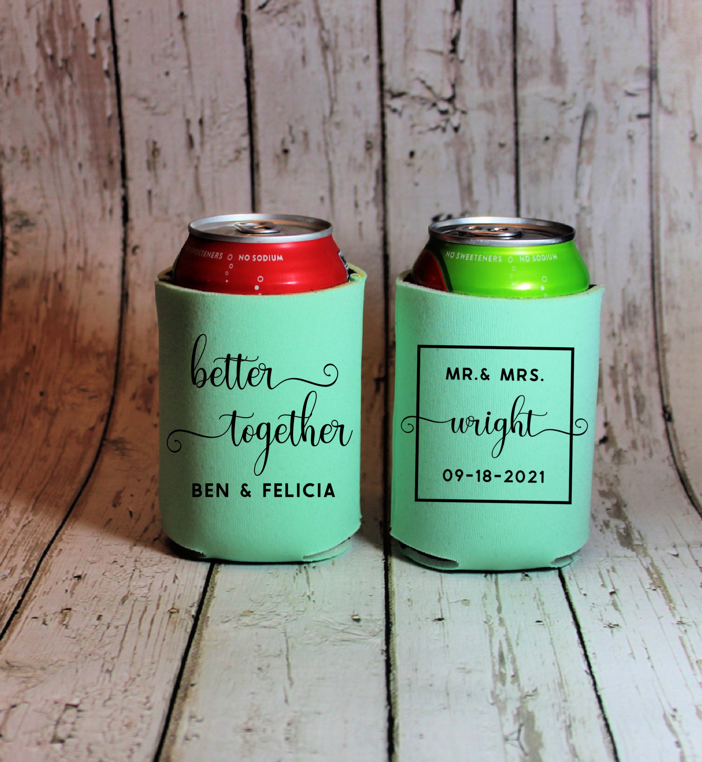 Better Together Can Coolers Personalized Wedding Can Cooler - Etsy