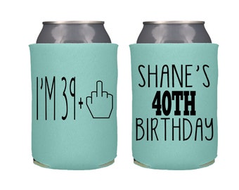 Funny Birthday Party Favor, Custom 40th Birthday Can Coolers, Personalized Sixty Birthday party favor, 50th Birthday Party Favors