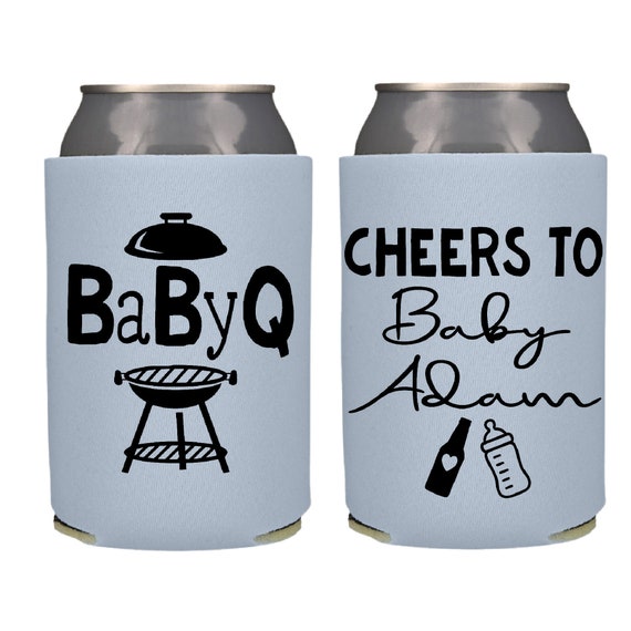 BBQ Baby Shower Favor, Barbecue Baby Shower Can Cooler, BaBy Q Party by