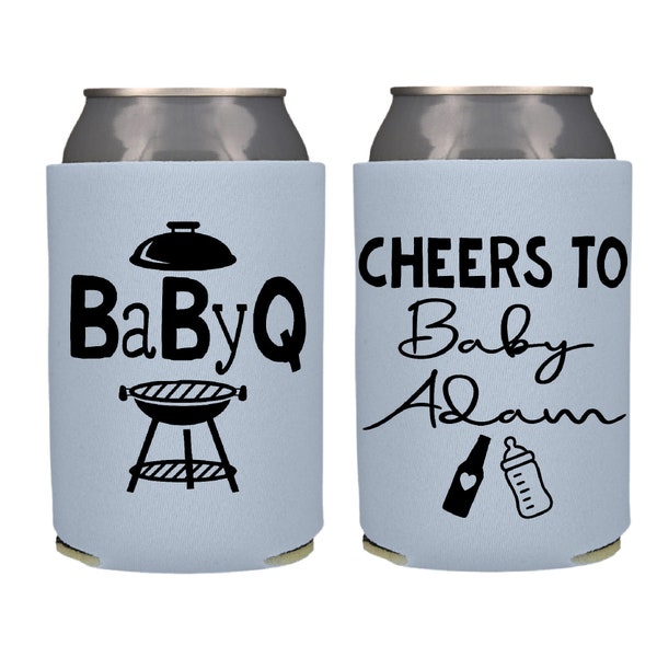 BBQ Baby Shower Favor, Barbecue Baby Shower Can Cooler, BaBy Q Party