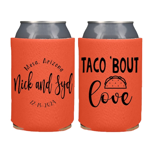 Taco Bout Love Can Cooler, Fiesta Couples Shower, Cinco de Mayo Engagement Party, Destination Wedding Favors, Taco Theme Wedding Party