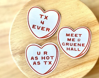 Texas Heart Stickers
