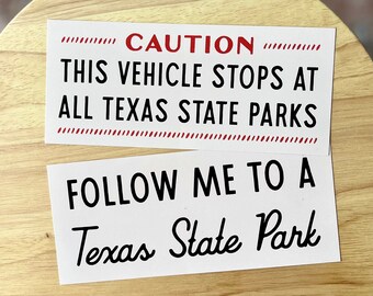 Texas State Park Bumper Stickers