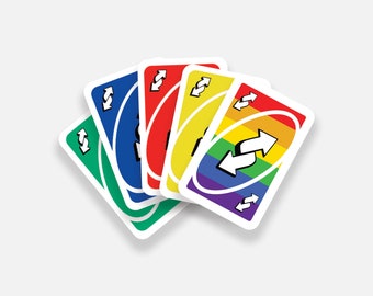 Uno Reverse Card Non Binary Earrings Etsy