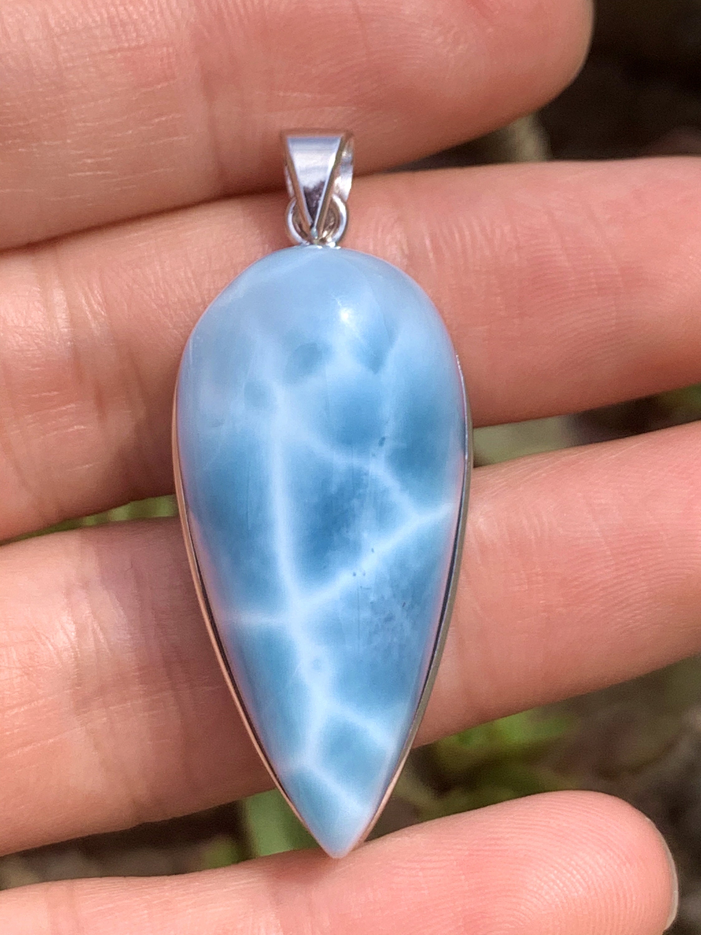 AAAA Larimar Anhänger 925 Silber Lariamr Anhänger Etsy