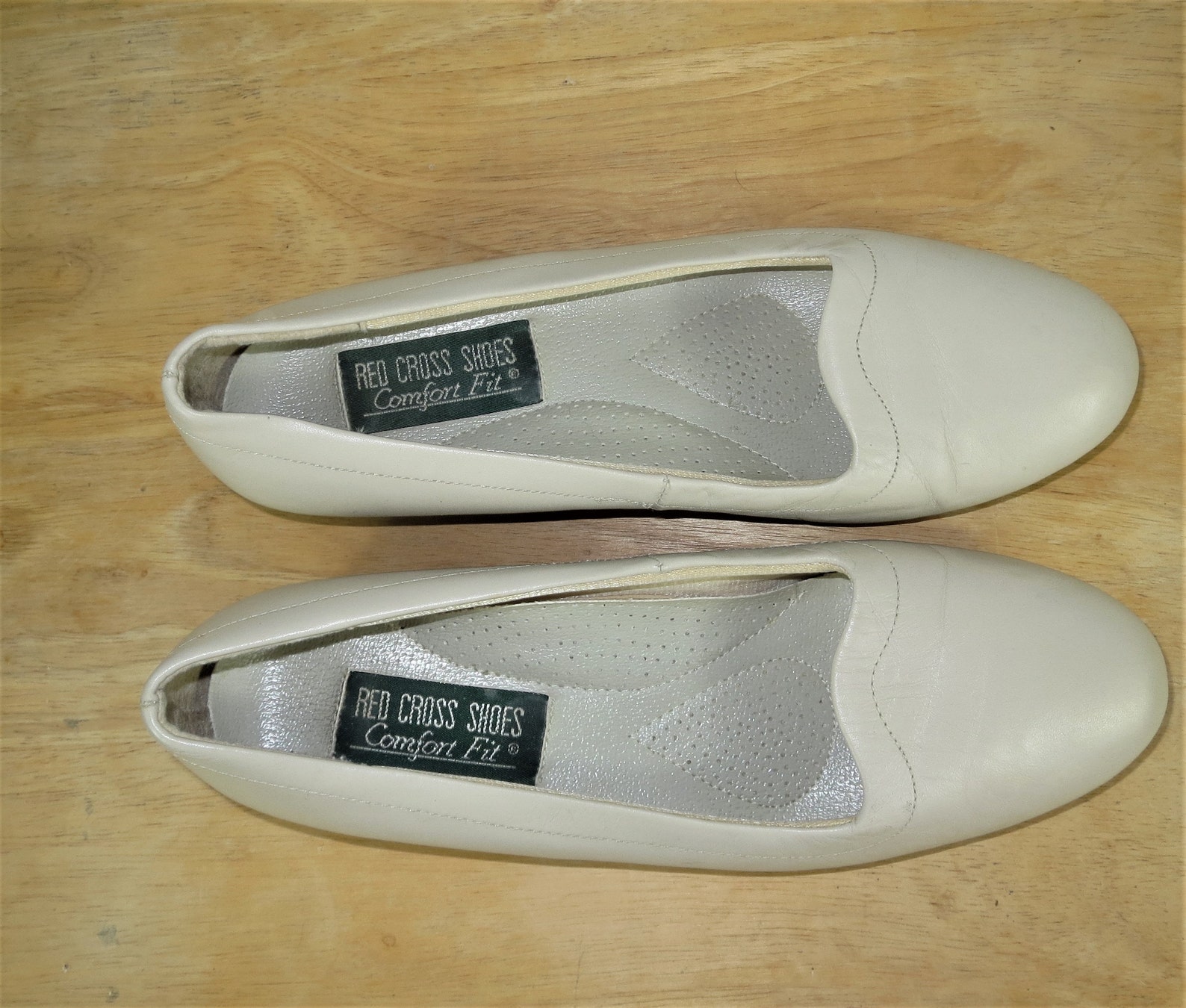 Vintage Red Cross Shoes Slip-on Size 7.5 Medium - Etsy