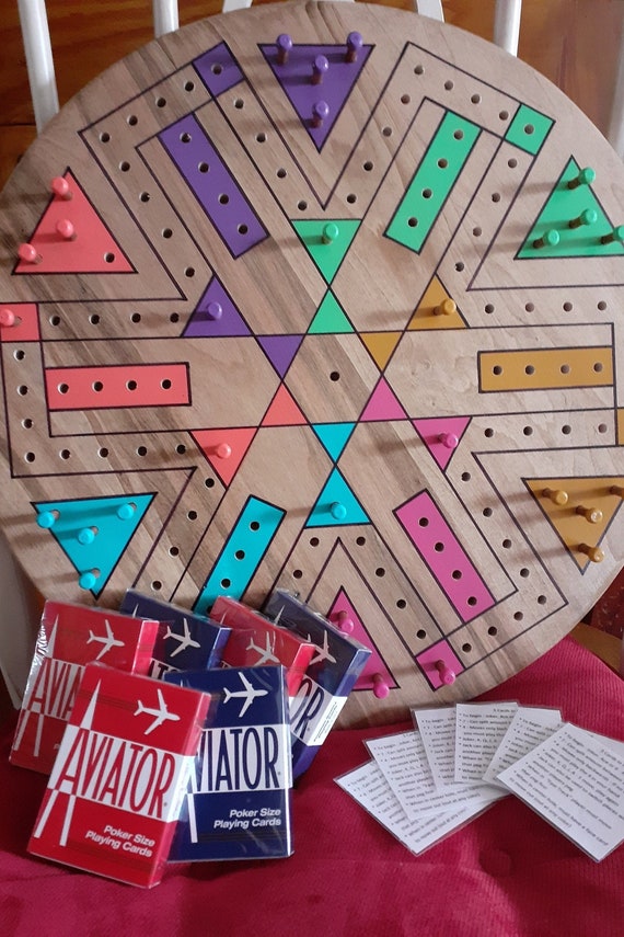 Fast Track (18" or 24") Maple (AmishCountry) game board w/cards & instructions.