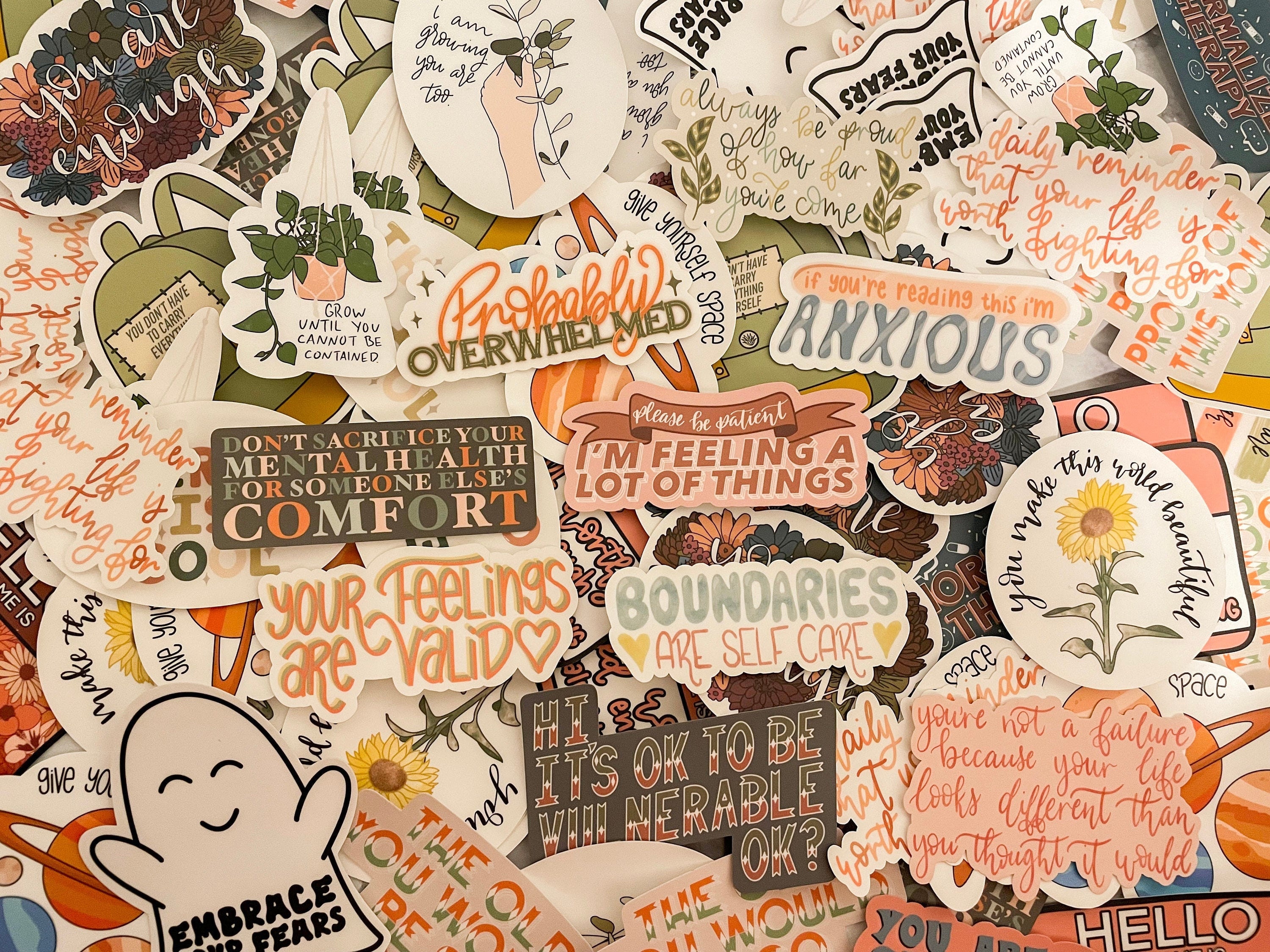 Mental Health BUNDLE | Waterproof Vinyl Stickers | Mental Health Awareness | Mental Health Sticker Pack