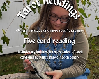 Tarot Reading - five (5) cards - general or prompt based