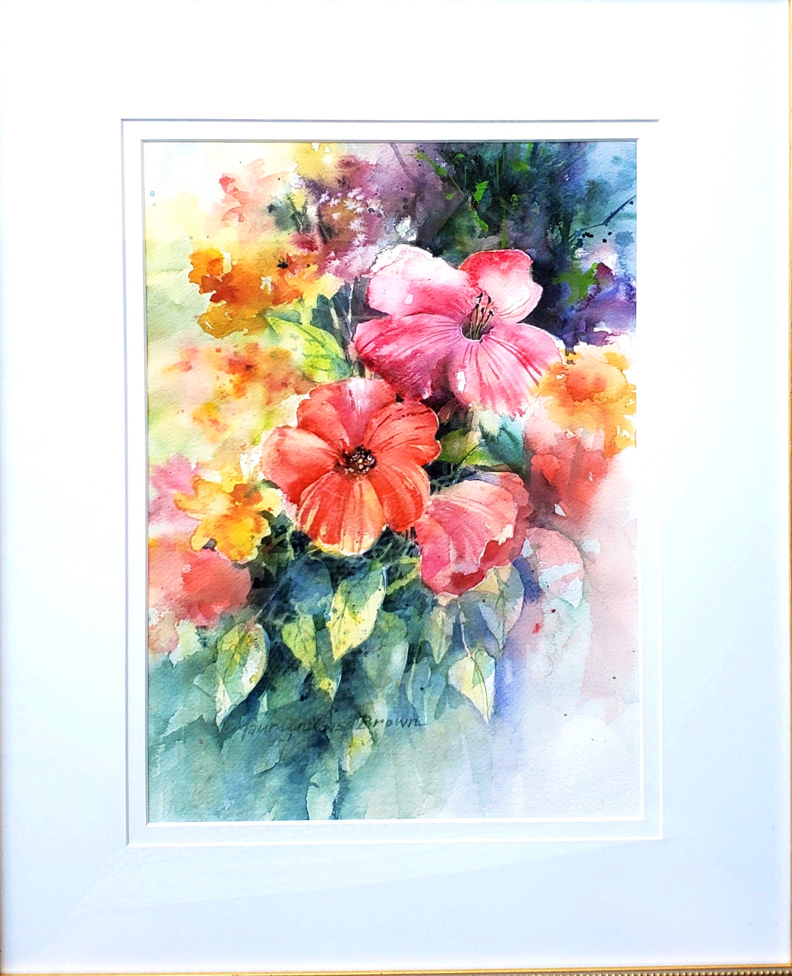 Original FLORAL WALL ART Watercolor Flower Painting Original Etsy
