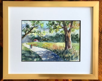 Original LANDSCAPE WATERCOLOR PAINTING, Landscape Wall Art