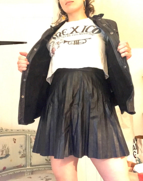 Faux Leather J Crew Skirt