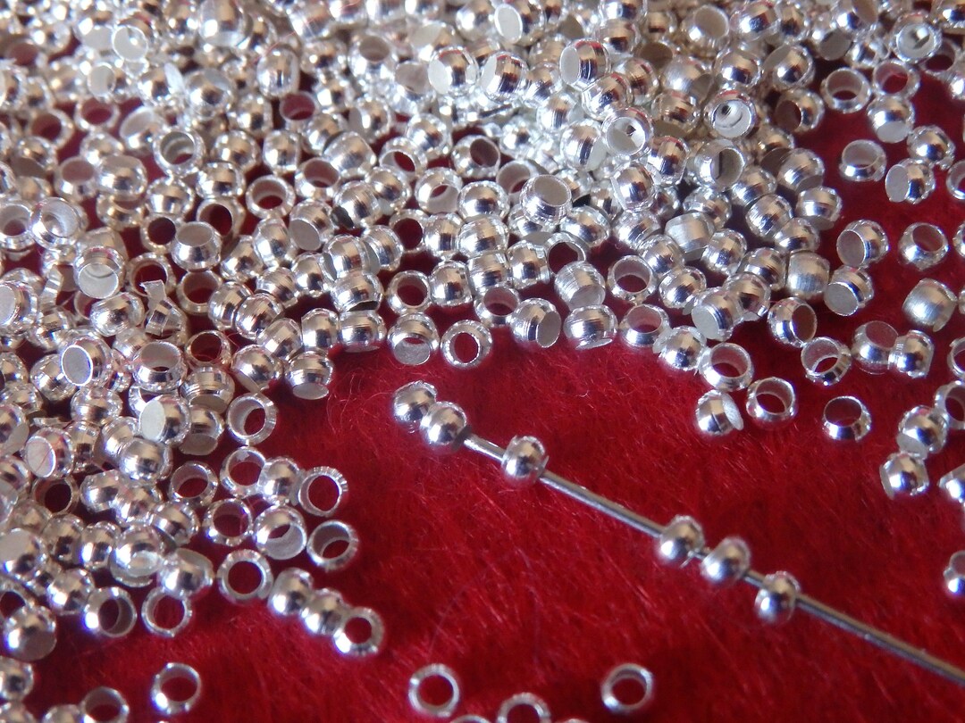 Round Crimp Beads 2mm Silver Tone 100 Crimp Beads Etsy Australia
