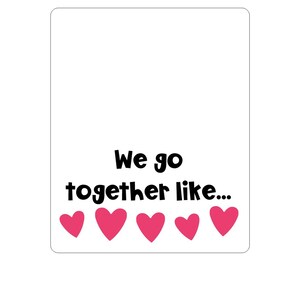 We go together 3.75x3.125&#39;&#39; Fold Over Bag Topper | Printable | Instant Download