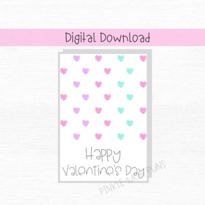Valentine&#39;s Day Cookie Card| Printable | Instant Download