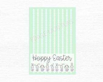 Tarjeta de galletas de Pascua / Pascua Hoppy / Mini Tarjeta de Galletas / Imprimible / Descarga Instantánea